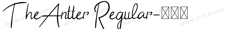 TheAntter Regular字体转换